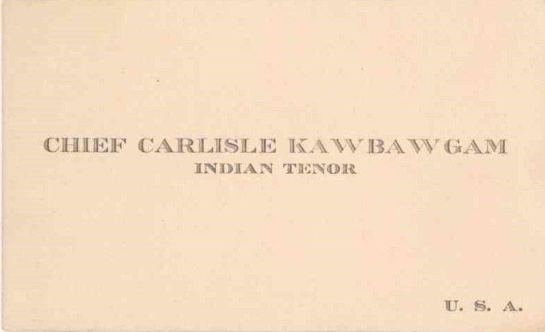 AMERICAN INDIAN - Kawbawgam, Chief Carlisle